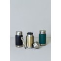 Termos obiadowy ze składaną łyżką Mark, stal nierdzewna/miedź, 0,6 l, śred. 9 x 20 cm, czarny