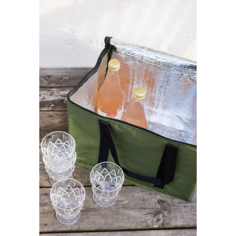Torba termiczna, 34 x 22 x 18 cm, 6,3 l, zielona