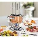 Zestaw do fondue, dla 6 os., stal nierdzewna/miedź, śred. 17 cm, 1,5 l