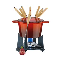 Zestaw do fondue, dla 8 os., 12 el., żeliwo, 1,5 l, śred. 16 cm, czerwony