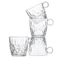Zestaw filiżanek piknikowych, 4 szt., przezroczysty akryl, 0,2 l, śred. 8 x 8 cm
