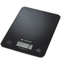 Elektroniczna waga kuchenna, ładowana przez USB, 21,5 x 16 cm, czarna