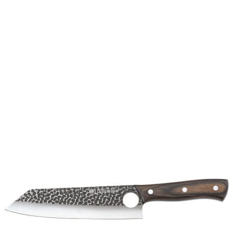 Nóż szefa kuchni w pokrowcu, 19 cm, stal/drewno pakka