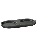 Podstawka pod młynki, żeliwo, 20 x 9 cm, na 2 młynki o średnicy do 7,5 cm