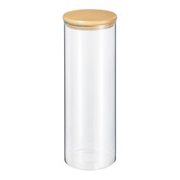 Pojemnik kuchenny, szkło borokrzemowe/drewno bukowe, 2,0 l, śred. 10,5 x 30 cm