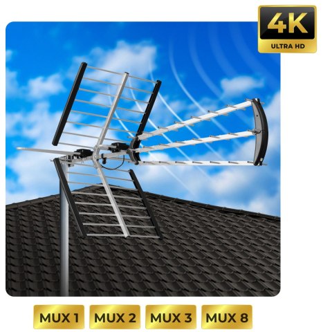 Antena zewnętrzna kierunkowa TV ultra HD 4K Berdsen BD-953