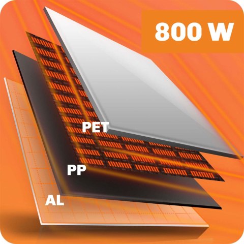 Grzejnik na podczerwień promiennik podczerwieni 800 W Berdsen BD-986