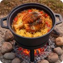 Kociołek żeliwny demontowany 8l garnek + patelnia grill BD-480 348000