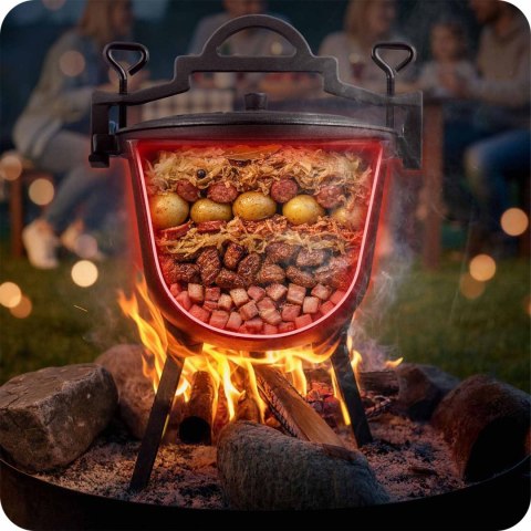 Kociołek żeliwny emaliowany garnek 11l na ognisko grill BD-481 348110