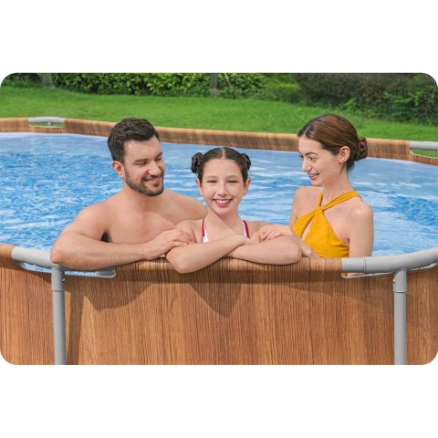 Basen ogrodowy stelażowy 610 x 366 x 122 cm 13w1 Bestway 56719N