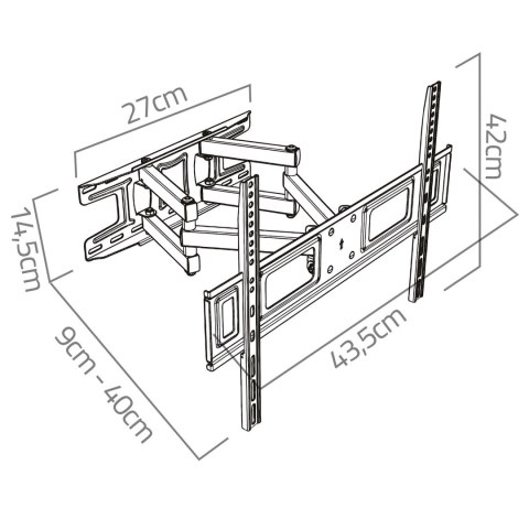 Uchwyt do telewizora 23-60 cali Humberg 45 kg