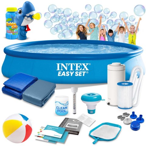 Basen ogrodowy rozporowy 457 x 84 cm 15w1 INTEX 28158 + maszynka do baniek GRATIS