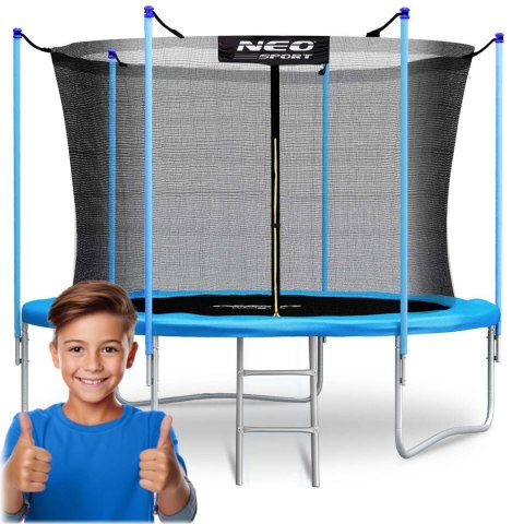 Trampolina ogrodowa 8ft/252cm z siatką wewnętrzną i drabinką Neo-Sport