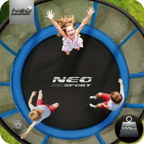 Trampolina ogrodowa 8ft/252cm z siatką zewnętrzną i drabinką Neo-Sport