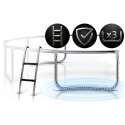 Trampolina ogrodowa profilowana 8ft/252cm z siatką wewnętrzną Neo-Sport