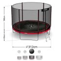 Trampolina ogrodowa 10ft/312cm z siatką zewnętrzną i drabinką Neo-Sport