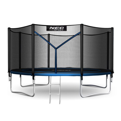Trampolina ogrodowa 13ft/404cm z siatką zewnętrzną i drabinką Neo-Sport