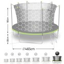 Trampolina ogrodowa 15ft/465cm z siatką wewnętrzną i drabinką Neo-Sport