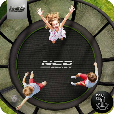 Trampolina ogrodowa 15ft/465cm z siatką zewnętrzną i drabinką Neo-Sport
