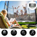 Trampolina ogrodowa 15ft/465cm z siatką zewnętrzną i drabinką Neo-Sport