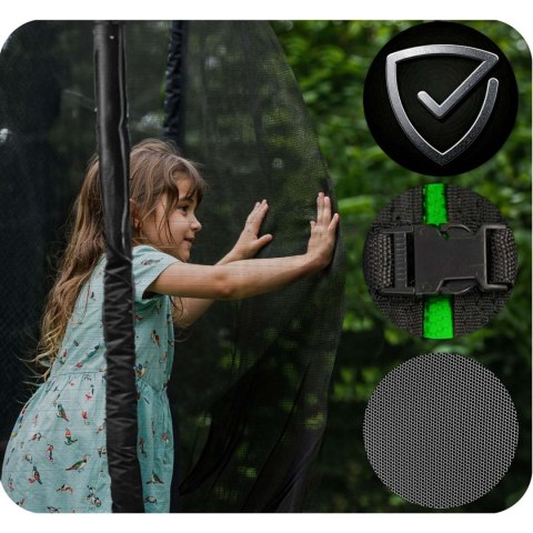 Trampolina ogrodowa 15ft/465cm z siatką zewnętrzną i drabinką Neo-Sport