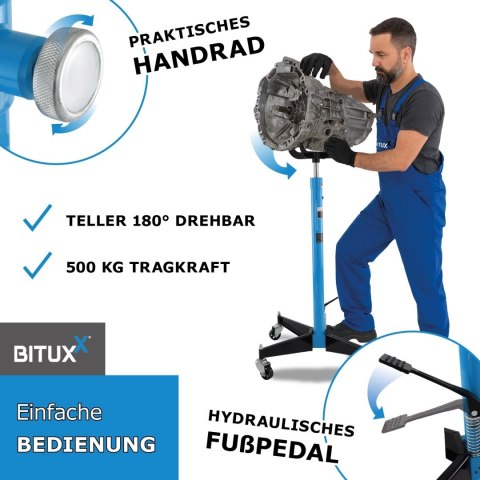 Mobilny podnośnik warsztatowy podnośnik hydrauliczny stabilny do skrzyń biegów
