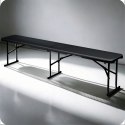 Ławka ogrodowa cateringowa składana 180 cm Plonos czarna