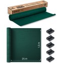 Siatka cieniująca 1,5x25m 140g/m2 + 50 zacisków zielona