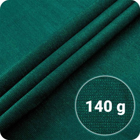 Siatka cieniująca 1,5x50m 140g/m2 + 50 zacisków zielona