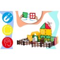 Klocki magnetyczne edukacyjne konstrukcyjne farma zwierząt RK-781 Ricokids