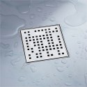 Odpływ kwadratowy prysznicowy 15x15cm stal nierdzewna kratka ściekowa Pixel