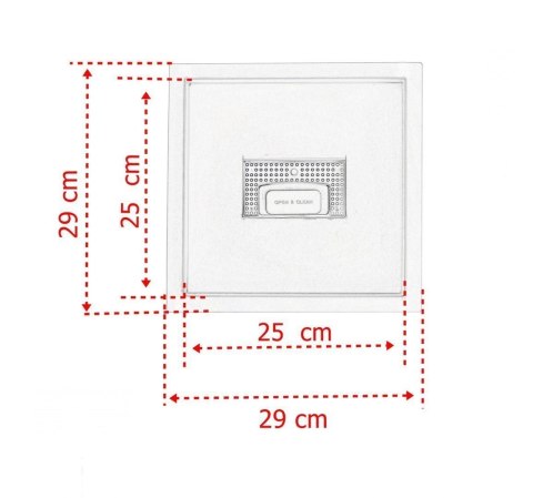 Odpływ prysznicowy kwadratowy na płytkę wpust 25x25cm stal nierdzewna Befliesbar