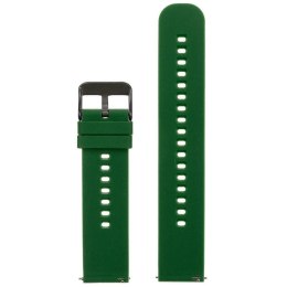 Pasek gumowy do zegarka U27 - ciemnozielony/czarny - 18mm