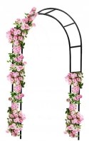 Pergola ogrodowa na róże pnącza czarna Metalowa Łuk do kwiatów Pnącz