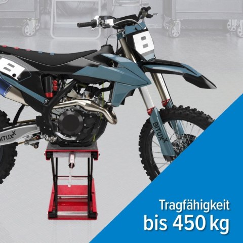 Podnośnik do motoru Serwisowy Bituxx Stojak Korbowy do 450kg regulacja