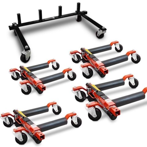 Podnośnik hydrauliczny BITUXX 680 kg 4x pomoc manewrowa czerwona