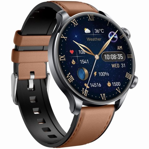 SMARTWATCH MĘSKI GRAVITY GT35-1 - AMOLED, DODATKOWY PASEK (sg049a)