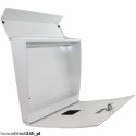 Skrzynka Pocztowa z dziurkami modern design metalowa biała na listy