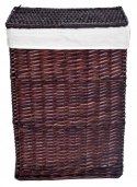 Kosz wiklinowy 72L 40x30x60 cm brązowy