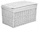 Kufer wiklinowy 105L 66x40x40 cm biały