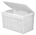 Kufer wiklinowy 105L 66x40x40 cm biały