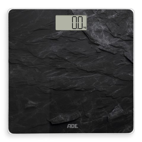 Waga łazienkowa, do 180 kg, 30 x 30 cm, łupkowy wzór, czarna