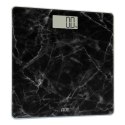 Waga łazienkowa, do 180 kg, 30 x 30 cm, marmurowy wzór, czarna