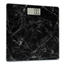 Waga łazienkowa, do 180 kg, 30 x 30 cm, marmurowy wzór, czarna