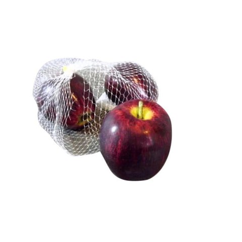 Bordowe Jabłka w Siatce, Rozmiar 7x9 cm - Pakiet 3 Sztuk