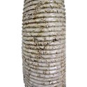 Wazon kamienny kremowy w prążki z efektem popękania 30x10 cm z ochraniaczami przeciwzarysowaniowymi