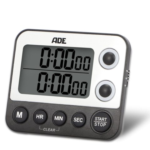 Minutnik elektroniczny, 2 pomiary, do 99 godzin, 9 x 2 x 8 cm, czarny
