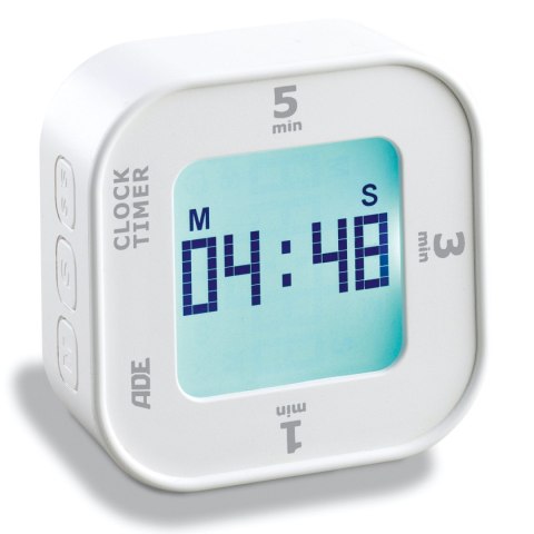 Minutnik elektroniczny, do 99 min. 59 sek, 6,5 x 3 x 6,5 cm, biały