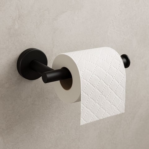 Uchwyt na papier toaletowy czarny Vost