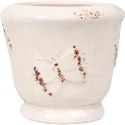 Osłonka ceramiczna wazonik w białym kolorze 10x9 cm